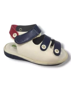 سندل آناتومیک تک‌دوزی پسرانه شیرین‌بیبه مدل 1552-20 رنگ سرمه‌ای و سفید سایز 21 تا 25 برند ŞİRİNGENÇ - 944801817