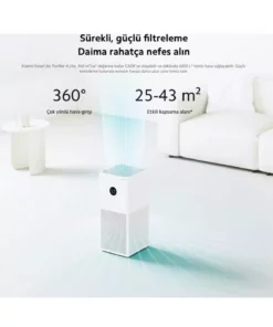 هوا پاک کن ضد آلرژی هوشمند مناسب برای 48 متر مربع با لامپدری هدیه به رنگ سفید برند Xiaomi - 835593465