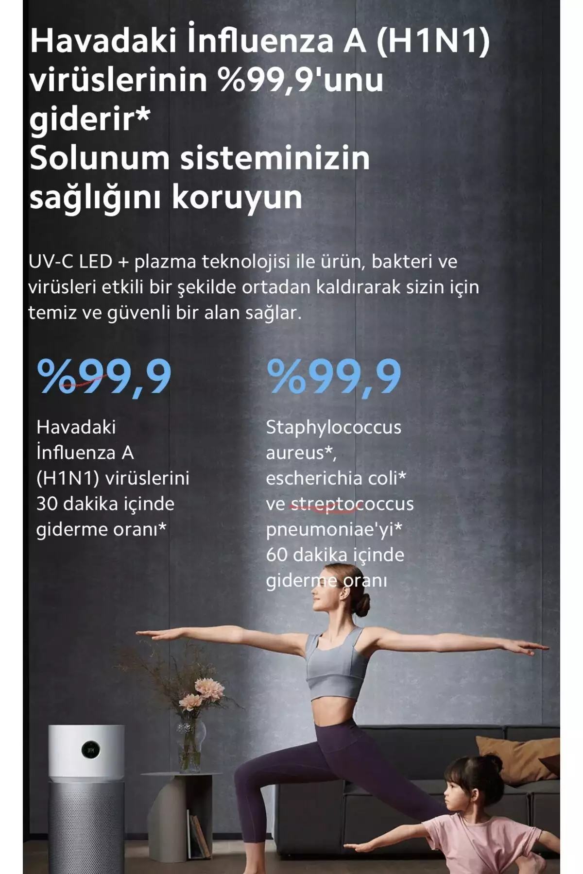 دستگاه تصفیه هوای الیت با حسگر هوشمند و اتصال Wi-Fi، مناسب برای فضاهایی به مساحت 125 متر مربع - با هدیه برند Xiaomi - 879788986