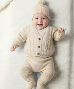 ست لباس نوزاد 5 تکه برای دختران و پسران با طراحی بافتنی برند Çocuksan Baby&Kids Wear - 767831762