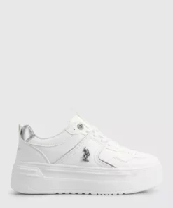 کفش ورزشی زنانه کلارک سفید برند U.S. Polo Assn. - 894018429