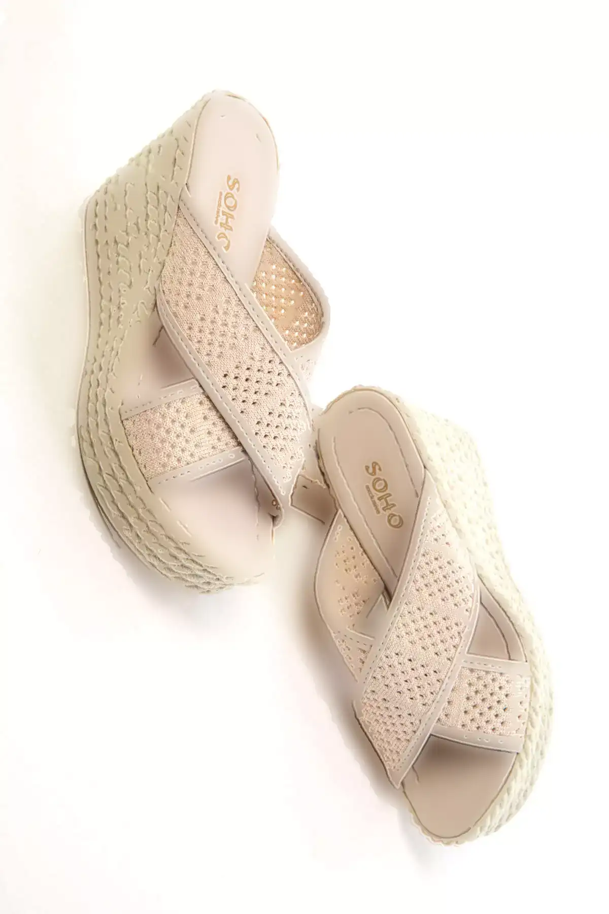 کفش پاشنه بلند زنانه بژ 20670 برند SOHO - 939076653