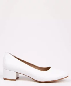 ست کفش و کیف زنانه پاشنه کوتاه سفید برند MFT AYAKKABI - 353623714