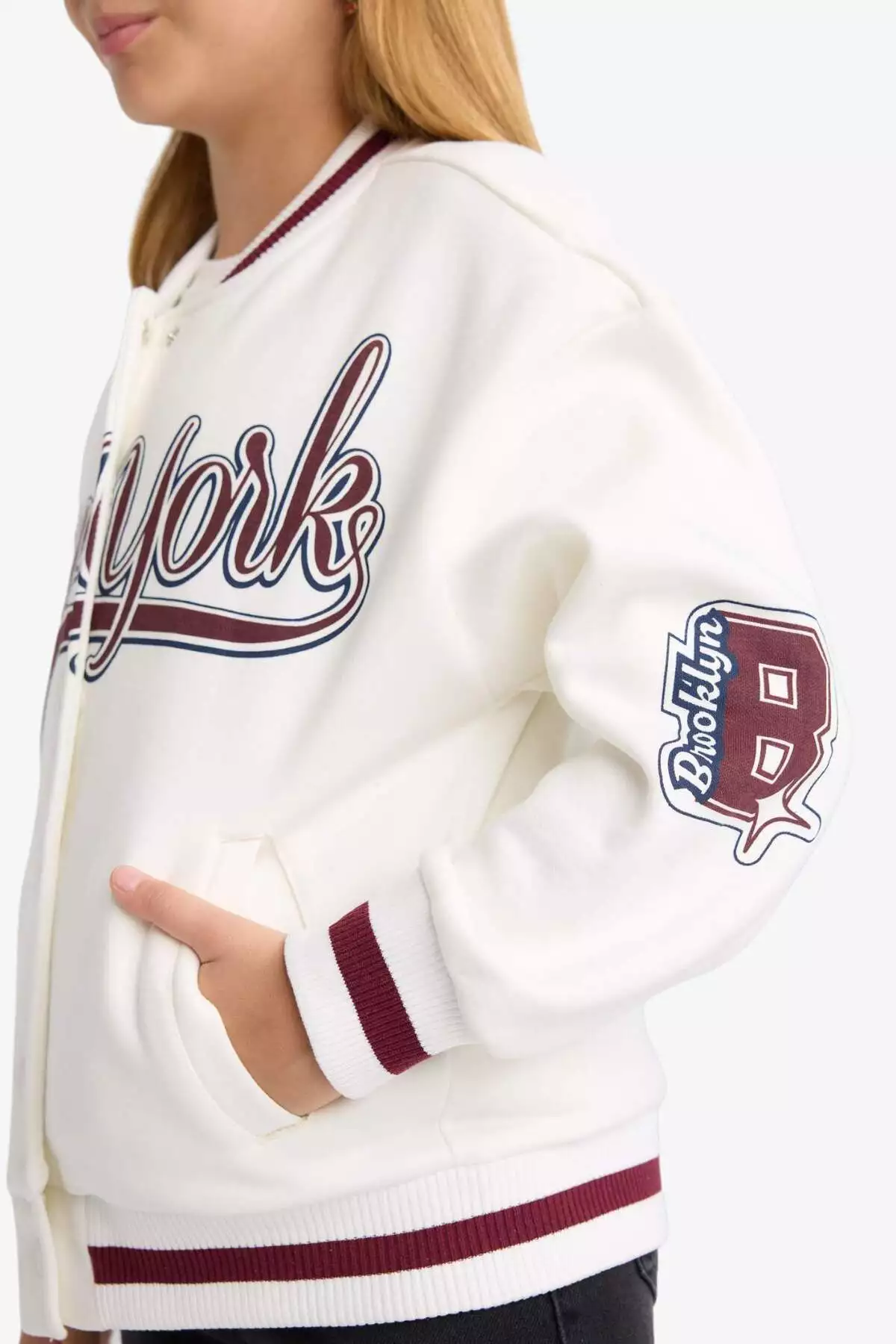 کاپشن بمبری یقه کالج با چاپ دخترانه مدل F2295A825AU برند Defacto - 969223927