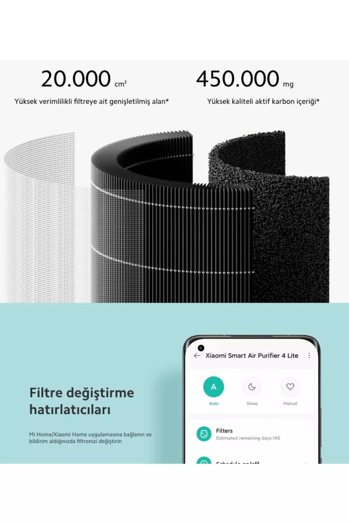 پاککننده هوای هوشمند ضد آلرژی با قابلیت پوشش 48 متر مربع، شکارچی ویروس و گرده، با اتصال Wi-Fi و کنترل صوتی، با لامپ هدایتی. برند Xiaomi - 835594180