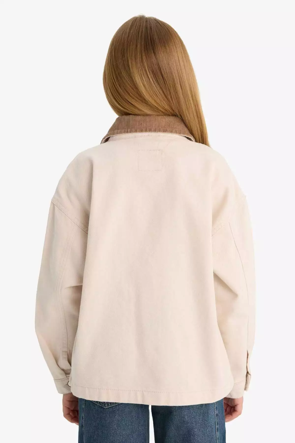 کت جاکت گاباردین با یقه متضاد برای دختران دانشآموز F7518A825AU برند Defacto - 971734109