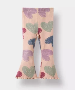 ست دو تکه دخترانه با طرح قلب شامل سویشرت و شلوار گشاد برند Defacto - 978605713