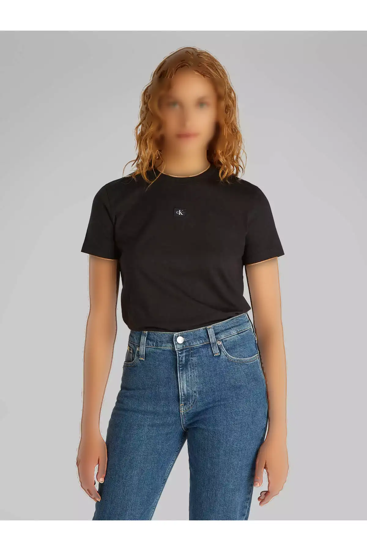 تیشرت کوتاه آستین زنانه مشکی برند Calvin Klein - 924294982