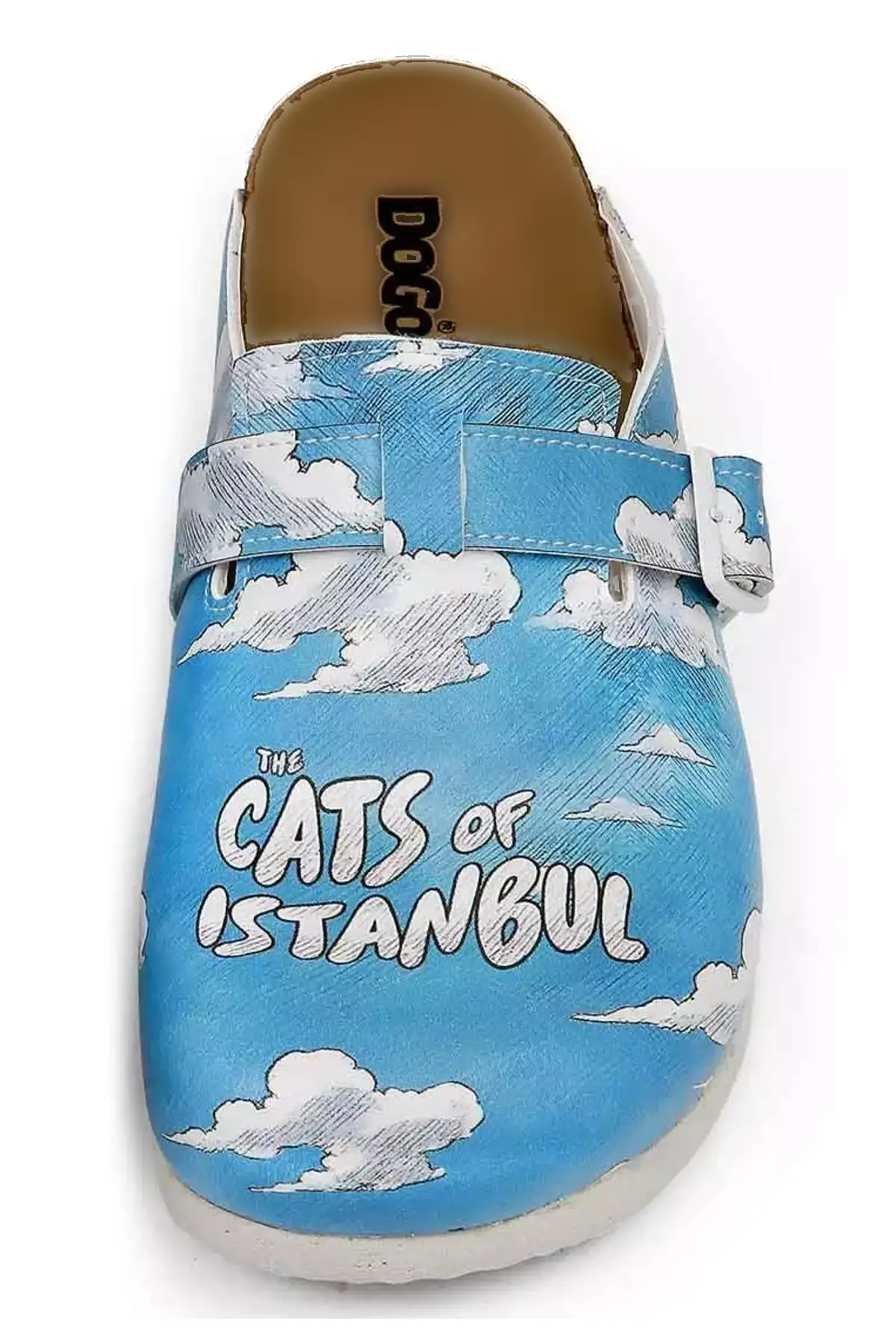 صندل آبی زنانه از چرم وگان - طراحی گالاتا کت برند Dogo - 962081860