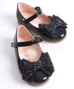 کفش ballerina دخترانه با سه کراوات مشکی برند Pabrik - 903709563