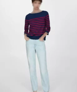 تی‌شرت یقه قایقی راه‌راه برند MANGO - 847340953