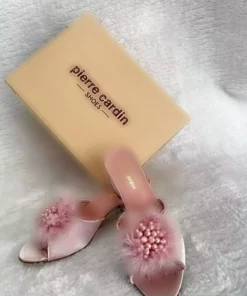 پیر کاردین مدل PC-5096 دمپایی پاشنه‌دار با پر برند Pierre Cardin - 904080421