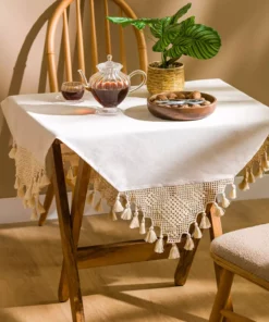 فروشگاه درخشان | سفره با جزئیات دانتل و دمنوش‌های آویزی برند LC Waikiki - 1028209995