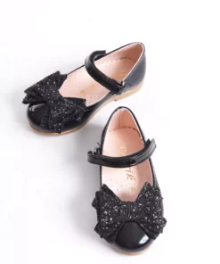 کفش ballerina دخترانه با سه کراوات مشکی برند Pabrik - 903709563