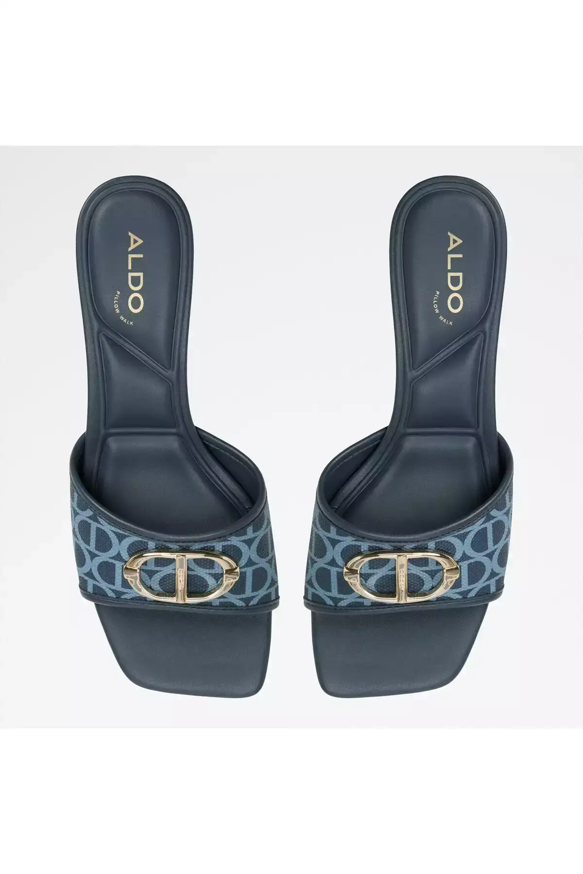 کوتازور - صندل پاشنهدار بدون بند زنانه از چرم مصنوعی به رنگ سرمهای با پاشنه کوچک برند Aldo - 901791709