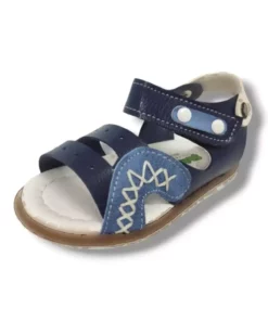 سندل پسرانه شirinbebe 1548-20 با دوخت آناتومیک و بند چسبی در رنگ آبی تیره، سایز 21-25 برند ŞİRİNGENÇ - 944802016