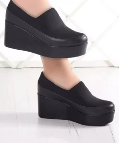 کفش پاشنهبلند کشی جلو از چرم طبیعی کارلا سیاه برند Erkan Saçmacı - 94158326