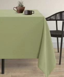 میز پوش دارتسیز به رنگ سبز یشمی با بافت کادفه برند Demor Home - 346686884