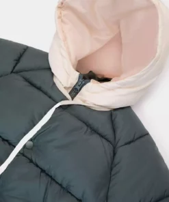 پالتوی ضخیم آبی ضد آب با جیب‌های چند رنگ برای نوزاد پسربچه برند Defacto - 990102169