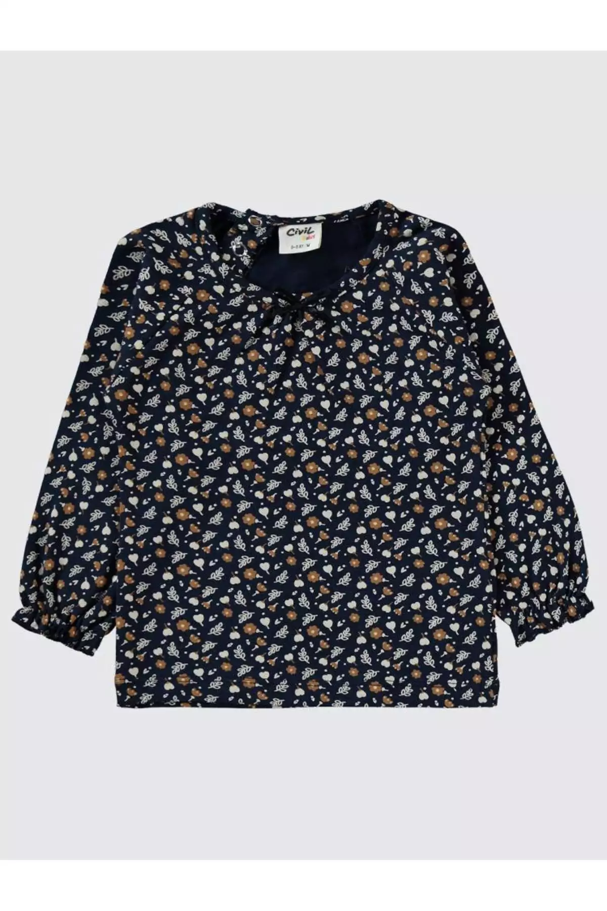 ست لباس با طرح قلب و برگ برای کودکان 6 تا 18 ماه - آبی تیره 12 تا 18 ماه برند Civil Baby - 879804986