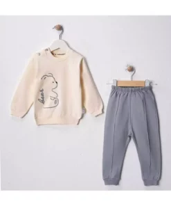 ست لباس سرهمی بچه‌گانه مردانه با طرح خرس، دو پیراهنی و مناسب برای فصل‌های مختلف برند MyPrettyBaby - 905111865