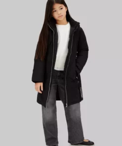 کاپشن زمستانی دخترانه مشکی برند Calvin Klein - 1048498840