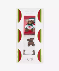 2 جفت جوراب ساق کوتاه با طرح کیک سال نو در جعبه از جنس پنبه برند Penti - 1045996249