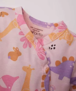 تولۀ آستین بلند طرح دایناسور برای نوزاد دختر، کد E6045A5NS برند Defacto - 886378212