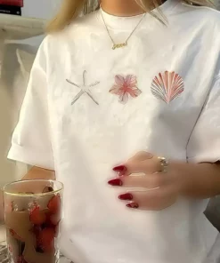 تیشرت طراحی شده با طرح پوست صدف دوکفه‌ای یونی‌سکس برند uyguntarz - 949729458