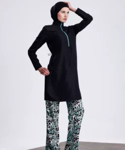 ماهیگیر پوششدار پارچهای با زیپ و شلوار طرحدار با خاصیت آبگریزی و کشسان برند medipek - 928521694