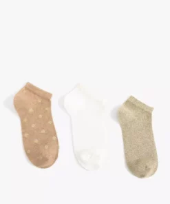 ست جوراب پاتیک سه‌تایی با طرح‌های رنگارنگ برند Koton - 839799460