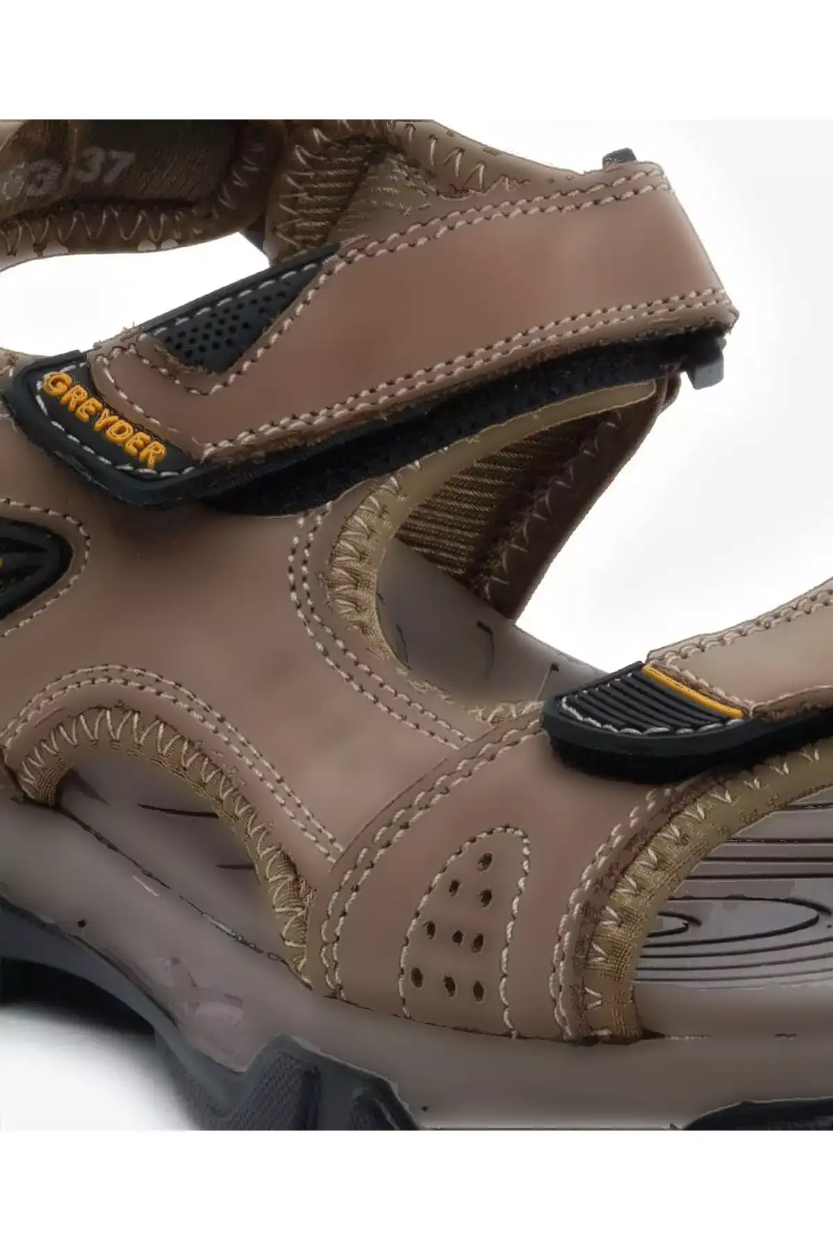 صندل زنانه قهوهای از چرم طبیعی برند Greyder - 927553114