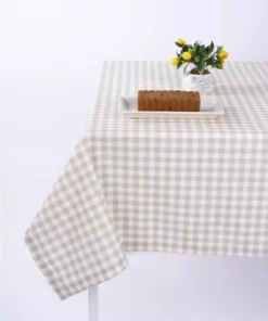 رویه میز پارچه کتان لوکس ضد لک با گزینههای مختلف - طرح پیتیکارهای کرم برند ALTINPAMUK - 475202812