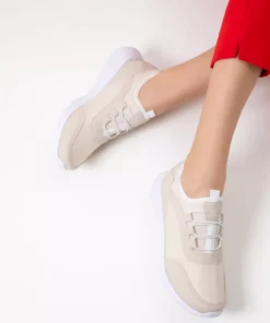 کتانی زنانه رنگ بژ-سفید 15226 برند SOHO - 140473289