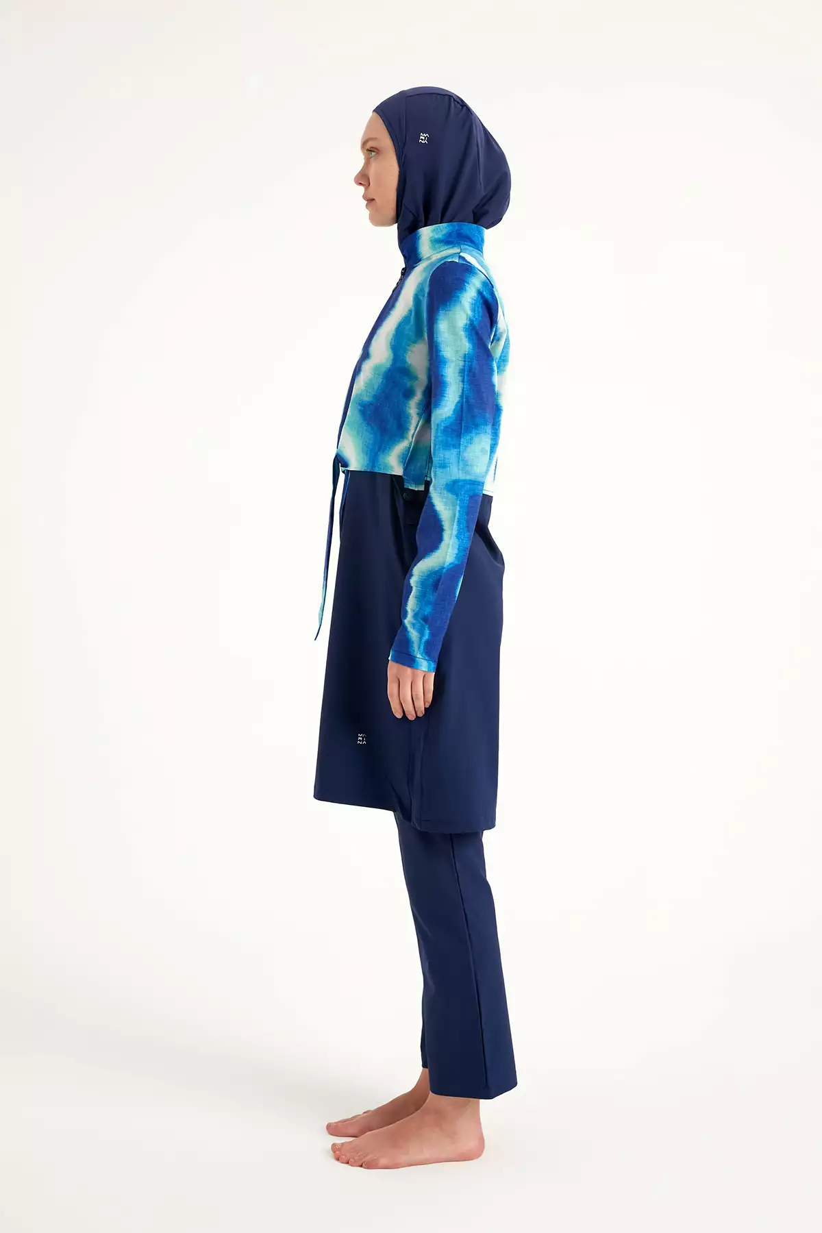 ماهیگیری تمام پوشیده لاکیور با طراحی نیمه زیپ M2530-2 برند Marina - 945403591