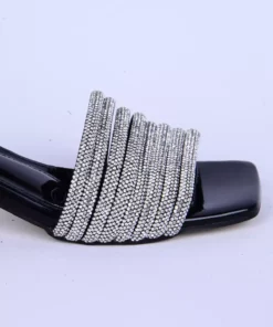 53120 کفش راحتی زنانه سیاه با پاشنه کوتاه و کفی طبیعی سنگ‌دار برند Pierre Cardin - 813260706