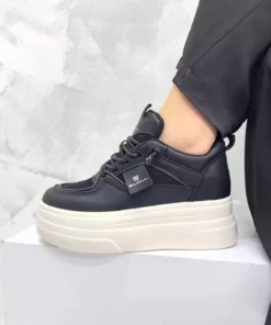 کفش اسپورت زنانه پاشنه مخفی مشکی WE1009 برند inizio - 901556882