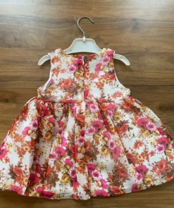 پیراهن دخترانه ی شسته و رفته با آستین بدون آستین و طراحی پارچه‌ای برند Pierre Cardin - 898131342