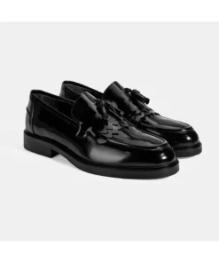 مردانه کفش loafer چرم با جزئیات آویز مشکی برند Desa - 994792939