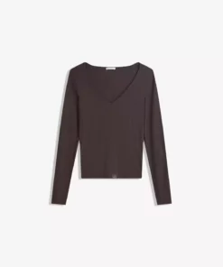 تی‌شرت آستین‌بلند یقه V برند Bershka - 967926413