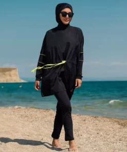 مایو تمام پوشش سه‌تایی نئون با حاشیه پارا شوت M2272 برند Marina - 817524444