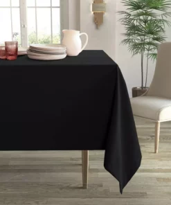 میز پوش بافت مخملی رنگ مشکی برند FAVOLLİ - 364468370