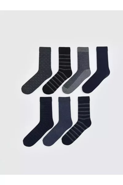 انتخاب‌های درخشان از فروشگاه شاینینگ | ست ۷ عددی جوراب مچ دار مردانه طرح‌دار برند LC Waikiki - 1046172834