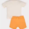 ست دو تکه پسرانه با تیشرت کوتاه آستین و شلوار کوتاه کش دار با طرح توپ برند Defacto - 922907245