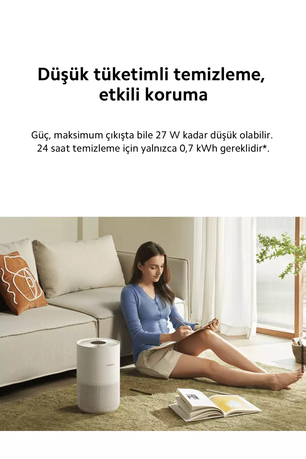 دستگاه تصفیه هوای فشرده | فیلتر با کارایی بالا ۳ در ۱ | طراحی شیک | حذف آلرژنها برند Xiaomi - 877561008