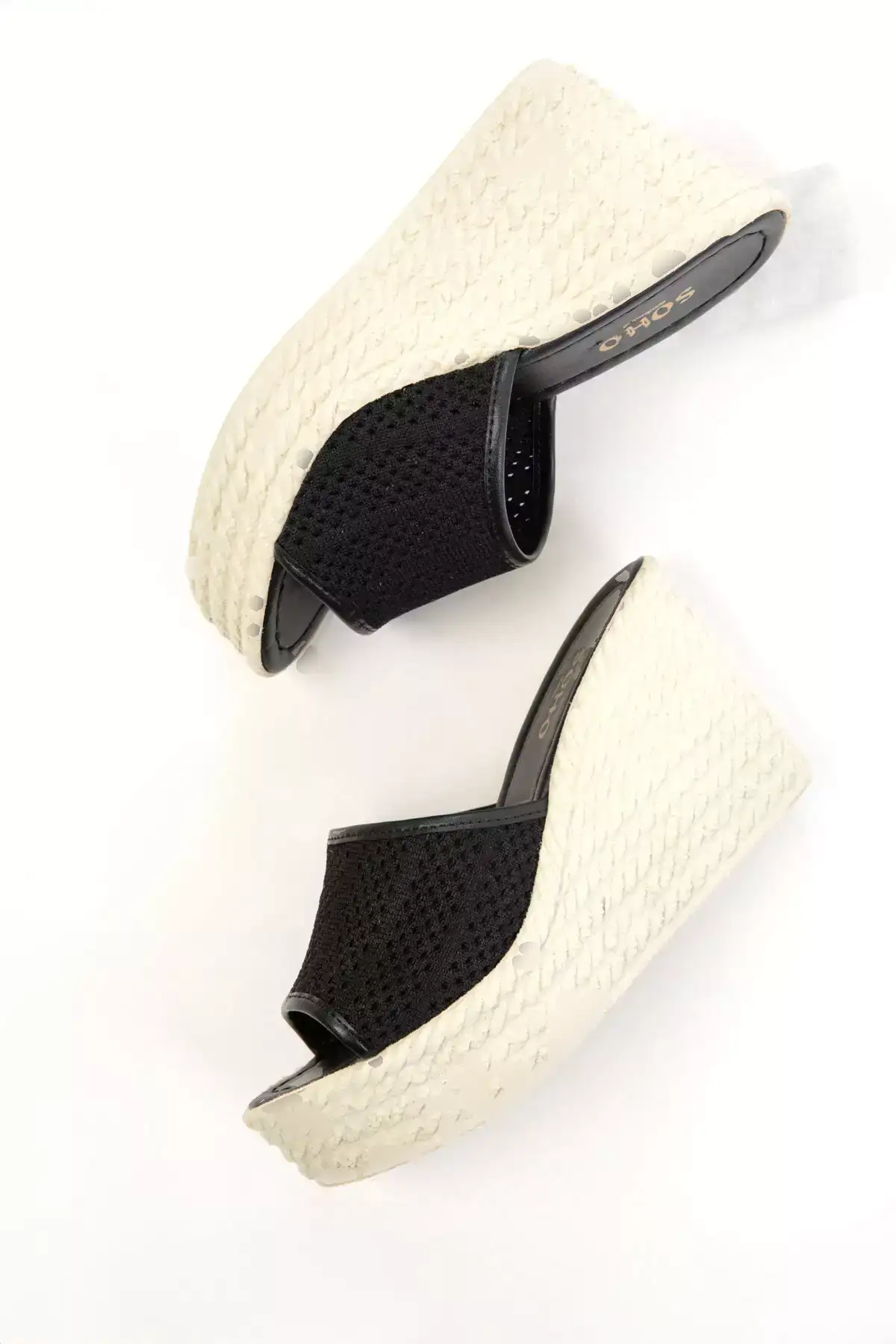 کفش پاشنه بلند پر شده زنانه سیاه ۲۰۶۵۸ برند SOHO - 937237853