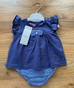 لباس سرهمی دخترانه با دکمه‌های فری و چین‌دار برند Pierre Cardin - 901592235