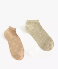 ست جوراب پاتیک سه‌تایی با طرح‌های رنگارنگ برند Koton - 839799460