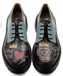 کفش روزانه چرم گیاهی مشکی زنانه - طراحی رادیانت چایلد برند Dogo - 960316927