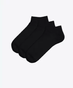 جوراب پاتیک مردانه مشکی جدید LCW ECO سه‌تایی برند LC Waikiki - 857709077